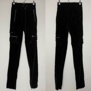 GUAPI By Aaron Wilhelm Velvet Grungecore Black Goth Streetwear Designer Joggers